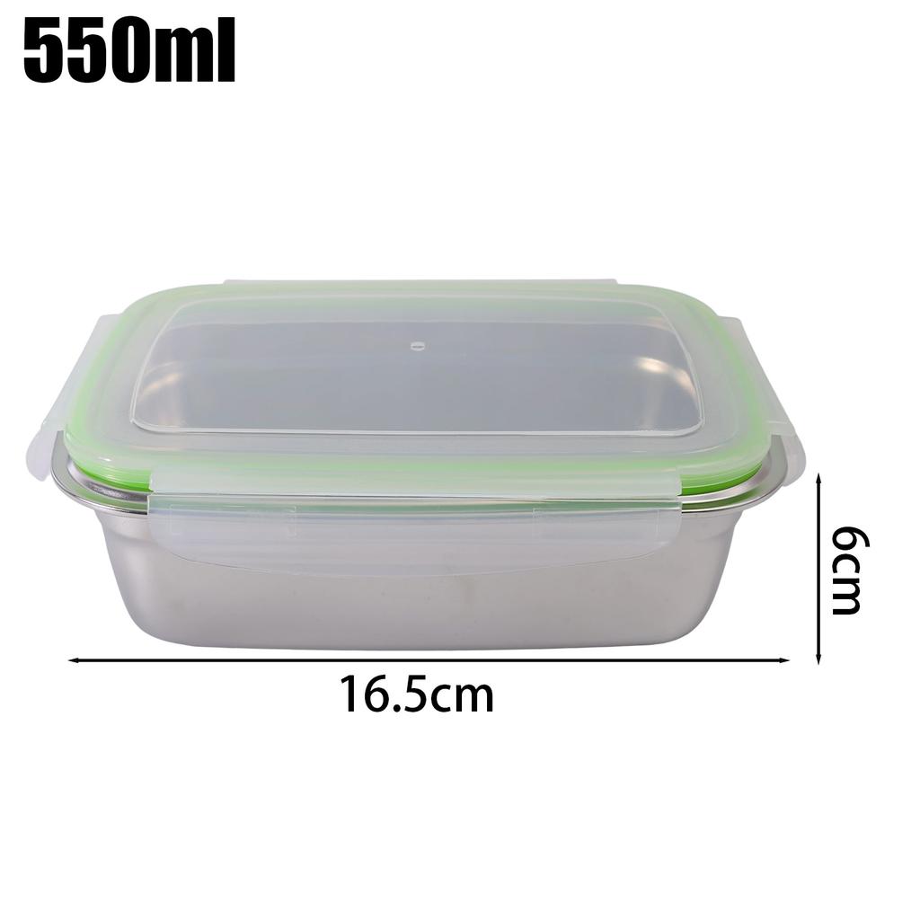 350/550/850ML Large Stainless Steel Food Container Thickened Camping Picnic Box Leak-proof Sealed Refrigerator Lunch Bento Boxes