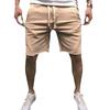 Men's Solid Color European-Size Casual Fitness Shorts for Running and Sports