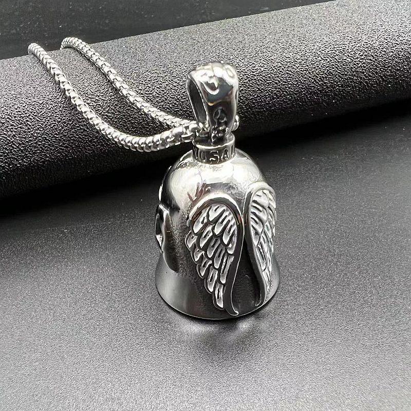 Motorcycle Bike Riding Guardian Luck Gremlin Riding Bell Keyring Motorcycle Bell Angel Wing