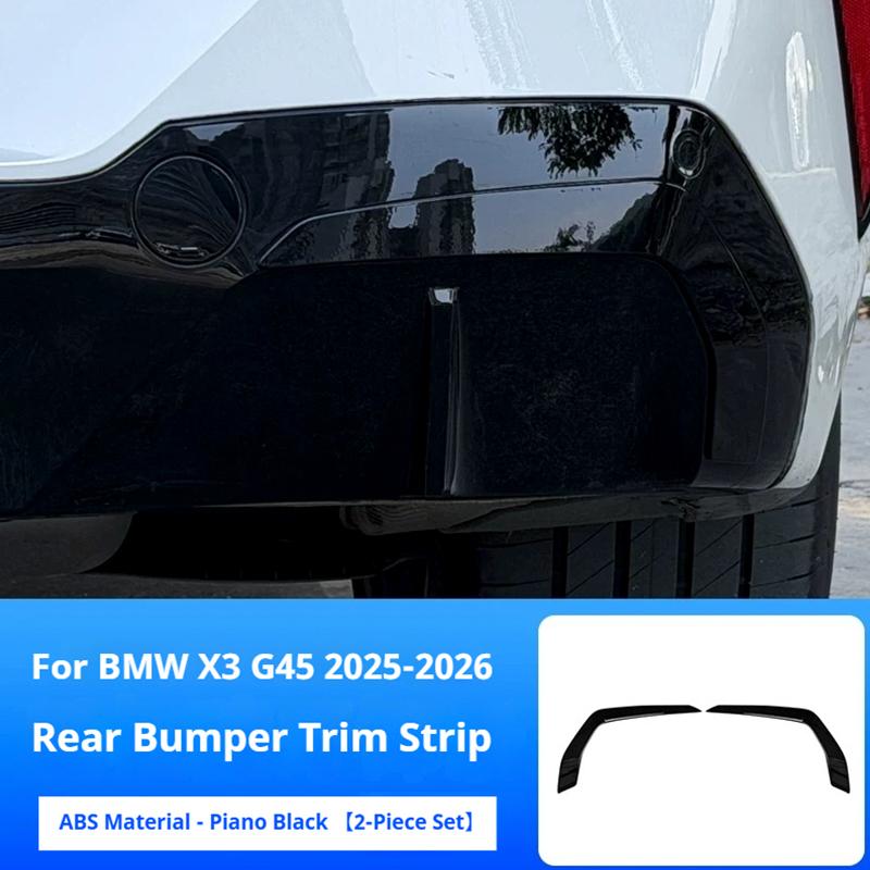 For BMW X3 G45 2025-2026 Car Exhaust Tailpipe Decoration Mask with Blackened Lower Lip and Jagged Teeth Appearance Accessories
