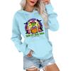 Women's Casual Comfortable Neck Hooded Long Sleeve Christmas Print Warm Sweatshirt
