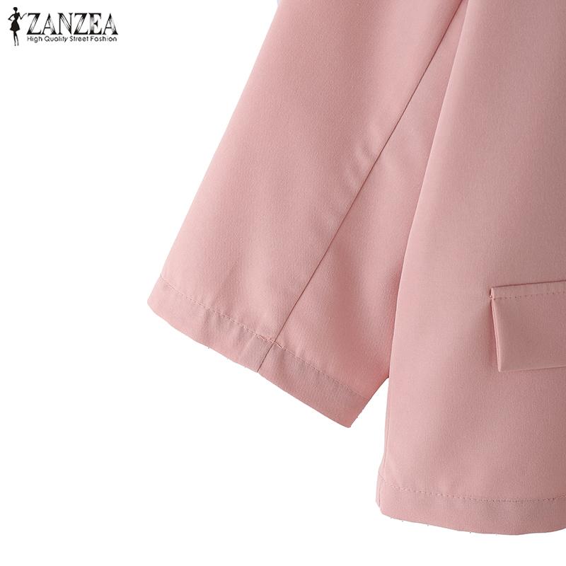 ZANZEA Women Casual V-Neck 3/4 Sleeve Summer Cardigan Tops