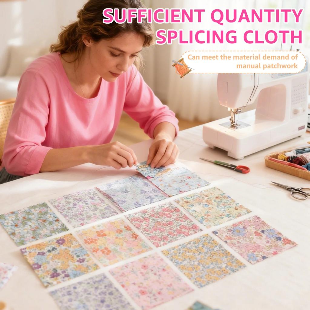 126/120 Pcs Charm Pack for Quilting 5x5 Inch Cotton Fabric Squares Printed Charm Squares Soft Quilting Fabric for Sewing DIY