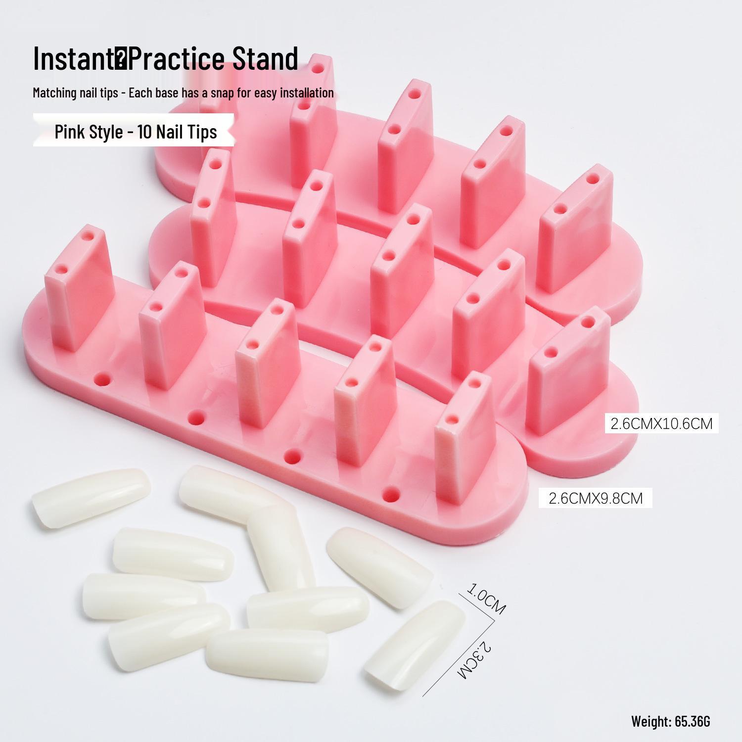 Nail Art Practice Stand: Finger Rest, Lotus Base, Clay Glue Nail Tips Holder Nail Tips Holder White
