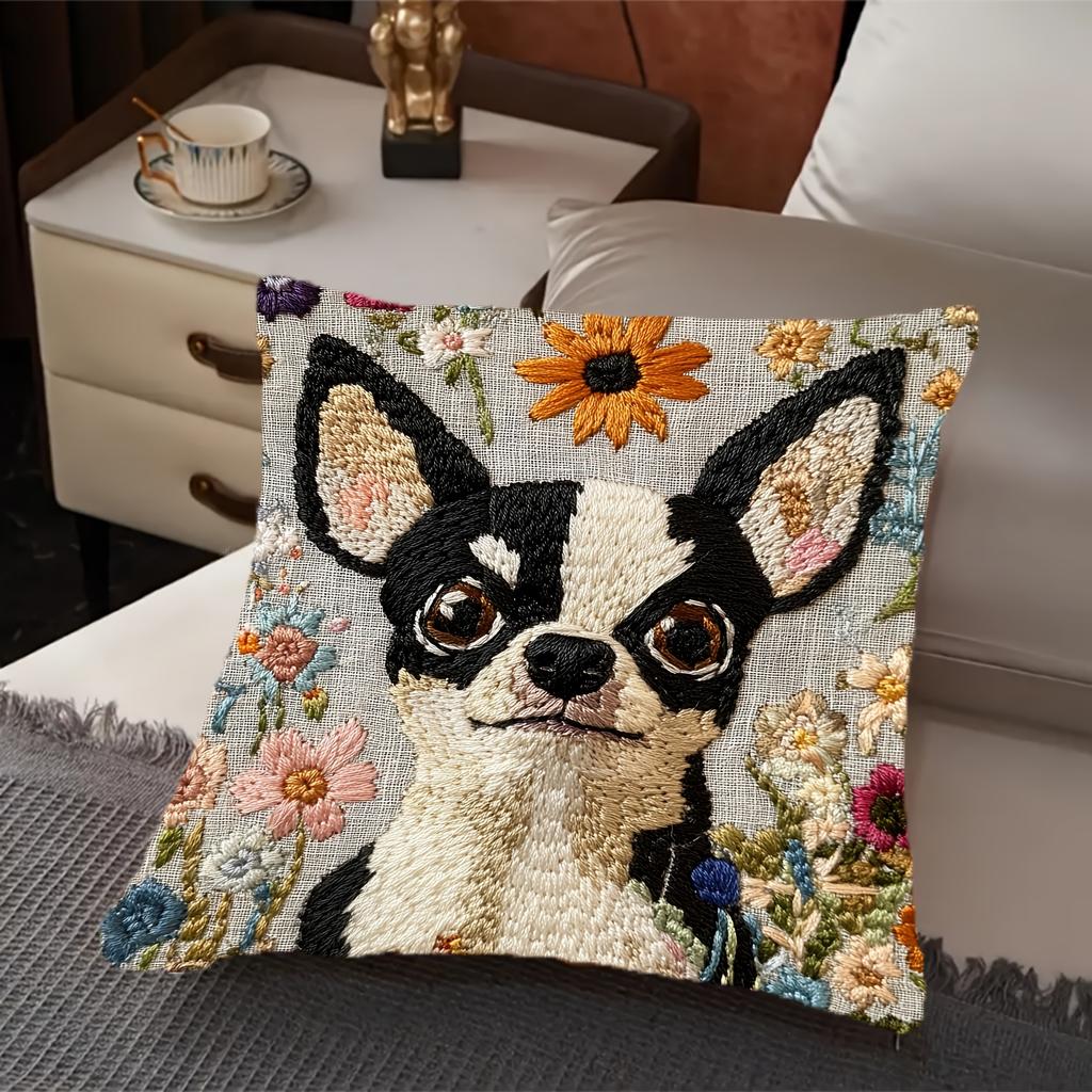 1Pc Cute Dog Cushion Covers Bedroom Sofa Square Pillowcase Living Room Chair Pillow Covers Indoor Home Decor Gift