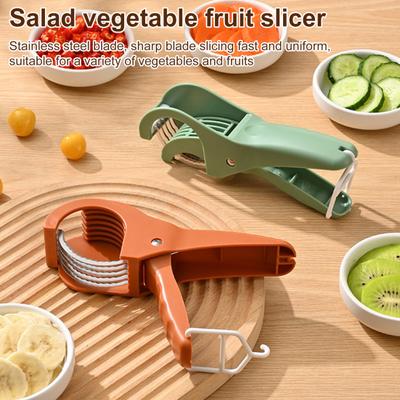 Cortador Manual de Frutas Picador de Legumes Portátil Criador de Salada com Descascador Fatiador de Cozinha Multifuncional para Rabanete Cenoura Pepino