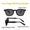 HBK Double Bridge Sunglasses - Round Frame Face Slimming Design - K-Style Vintage Unisex OEM