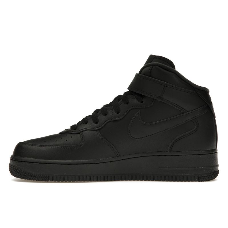 Nike Supreme x Air Force 1 Mid Box Logo - Triple Black Unisex Sneakers FZ8784-001