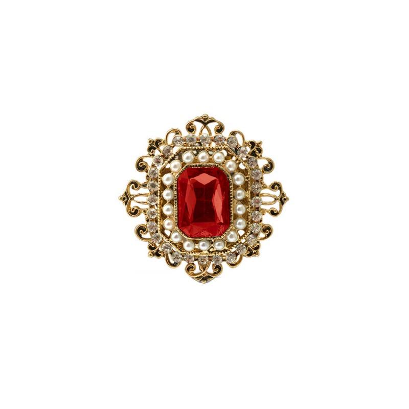 Source Vintage elegant flower brooch, alloy rhinestone corsage accessories