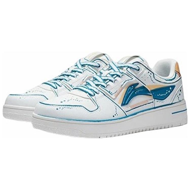 LINING Tianji Skate Shoes 'White Blue' AGCT375-1