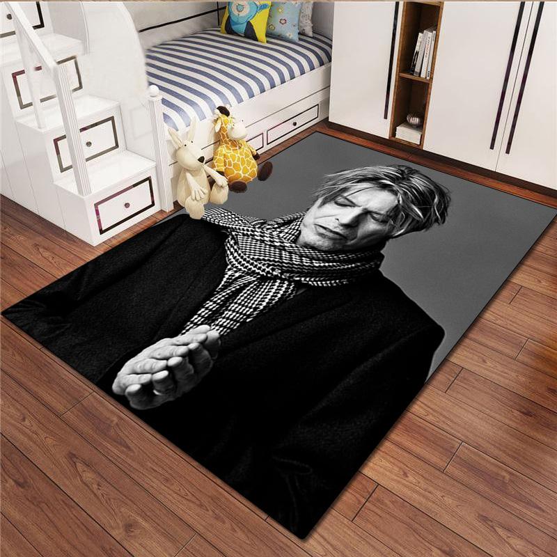 David Bowie Teppich Büro Dekorativer Teppich Für Wohnzimmer Schlafzimmer Fußmatte Bodenläufer Computerstuhl Bereichsteppich perfektes Weihnachtsgeschenk