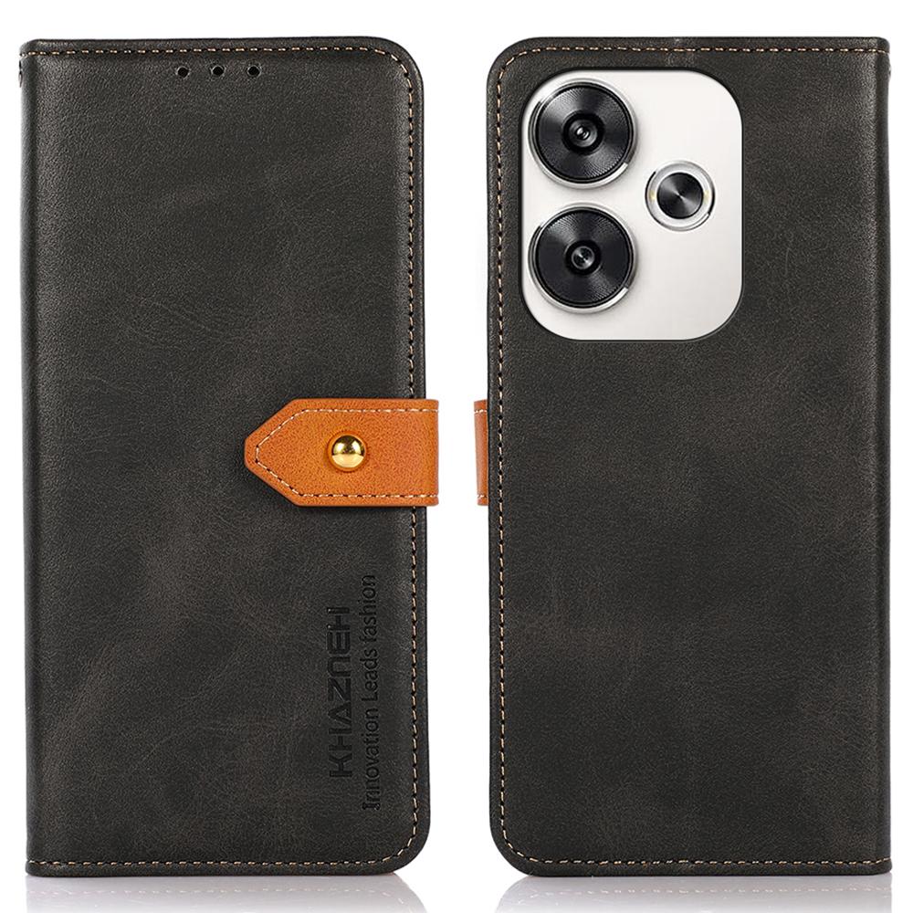 

For Xiaomi Poco F6 5G/Redmi Turbo 3 5G Case Wallet Flip Leather Phone Cover Black