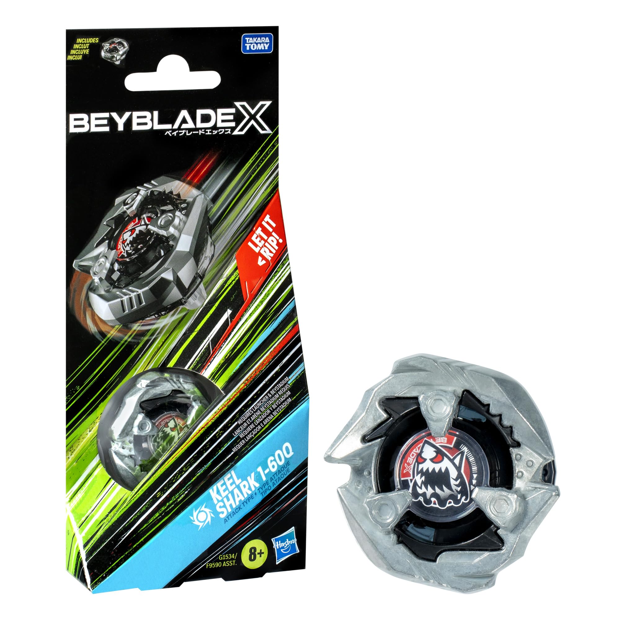 

Beyblade X Keel Shark 1-60Q Booster Pack Set with Attack Type Top Genuine Takara Tomy Battle Top GameToy for Boys and Girls 8+