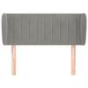 VidaXL Tête de lit avec oreilles Gris clair 103x23x78-88 cm Velours3117424