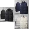 Men's Trendy Stand Collar Cotton Vest - Autumn/Winter Thick Sleeveless Jacket