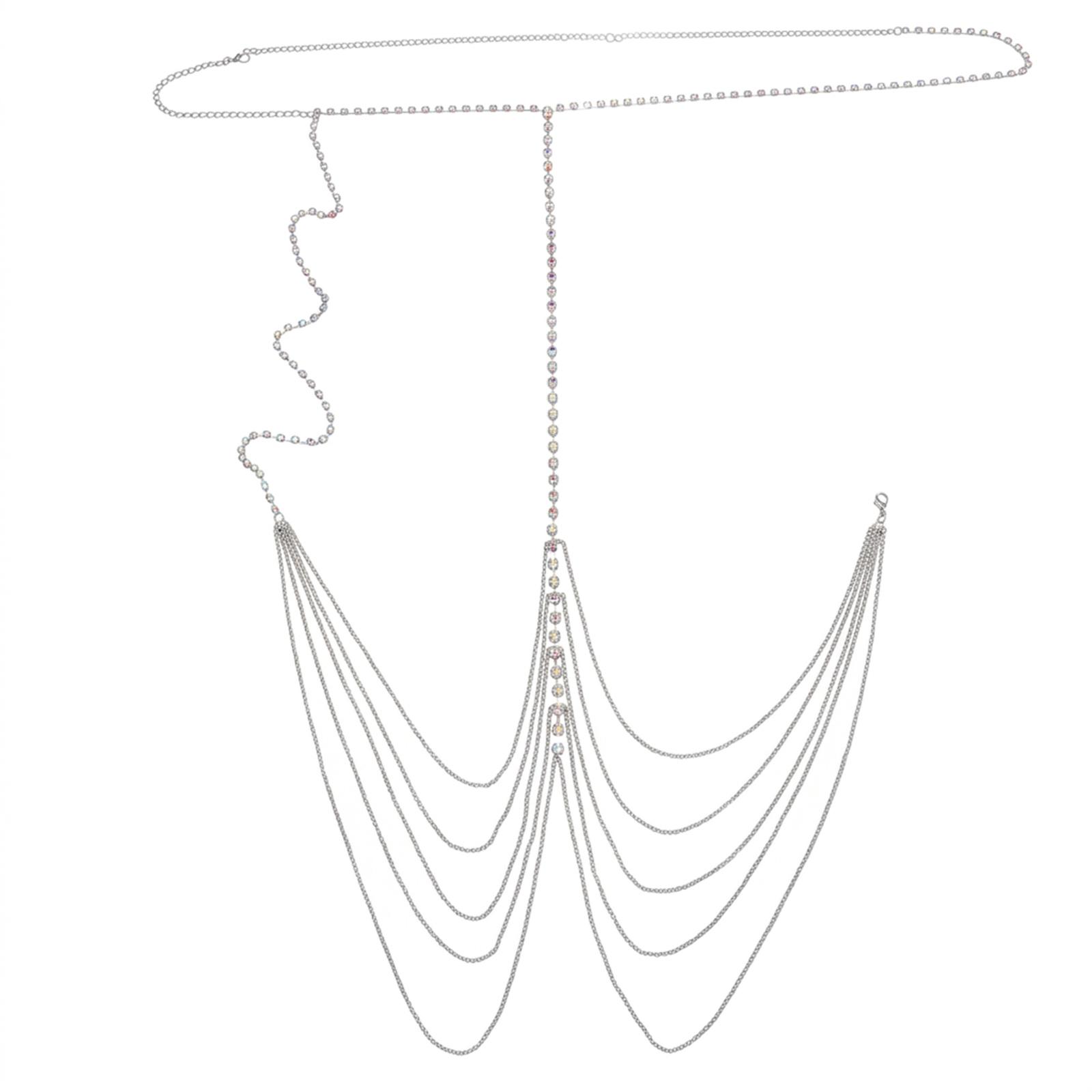 

Multi-Layer Thigh Chain with Rhinestone Decoration for Evening Dresses and Beach Parties