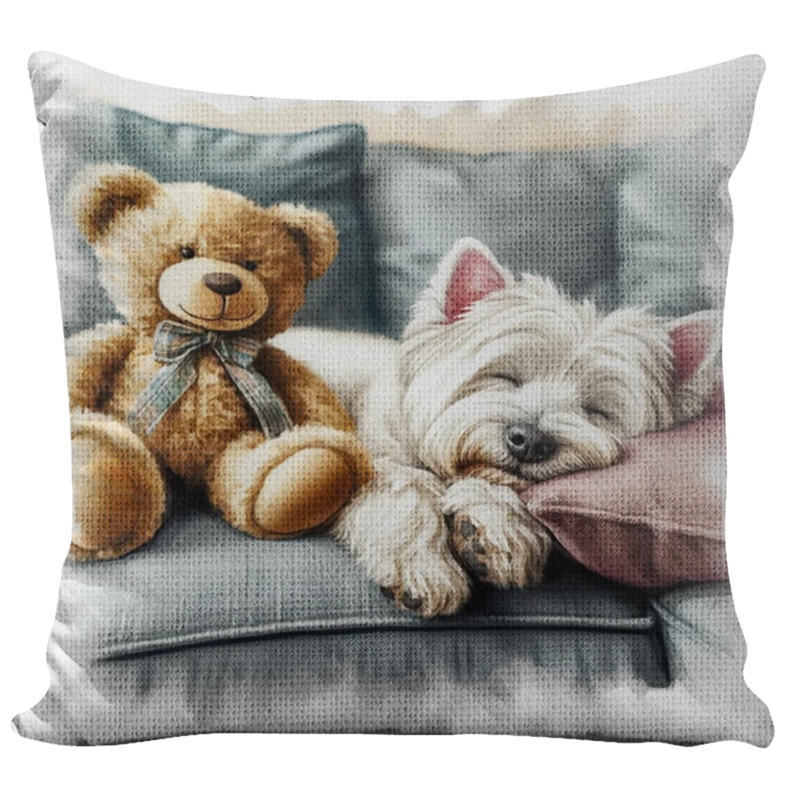 

11CT DIY Stamped Embroidery Pillowcase 17.72x17.72cm Pillow Case Needlepoint Kit for Adults Home Sofa Christmas Decoration