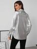 Ladies Elegant Spring Summer French Long Sleeve Jacquard All Match Blouse Shirt Top