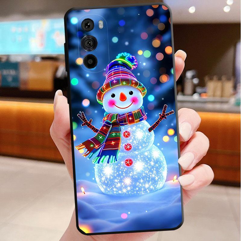Phone Case For Motorola Edge 50 40 Pro 60 50 40 30 Ultra Neo Fusion Moto G Play G Stylus G Power G Snowman Christmas