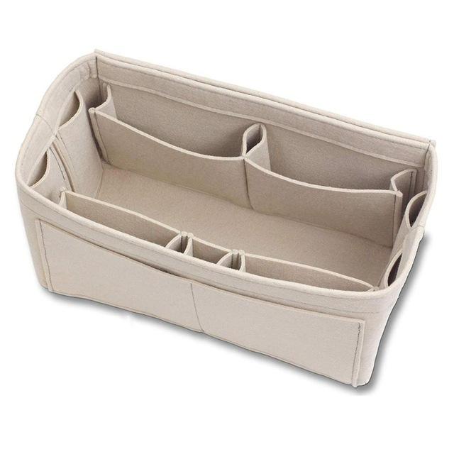 Fashion Women Bag Cosmetic Bags And Make Up Organizer Felt Insert Bag For Handbag Felt Cloth Inner Bag Fits Various Brand Bags