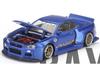 Kaido House Nissan Skyline Kaido Works Shinjuku V2 by Mini GT In Blue 158 GT-R (R34)