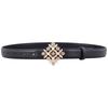 Female Leather Belt With Water Drilled Embellishments For Casual Wear And Dresses
