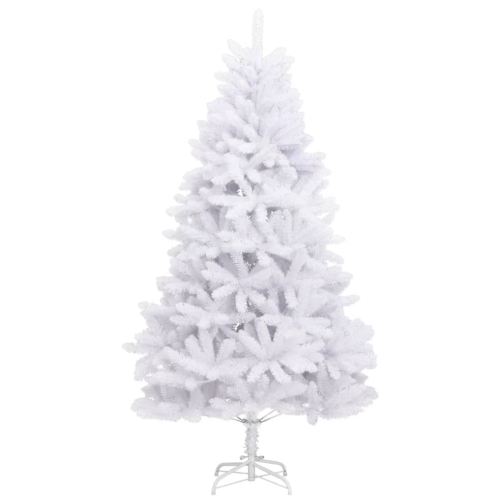 Vidaxl Sztuczna Choinka Z Zawiasami I Stojakiem, Biała, 210 Cm