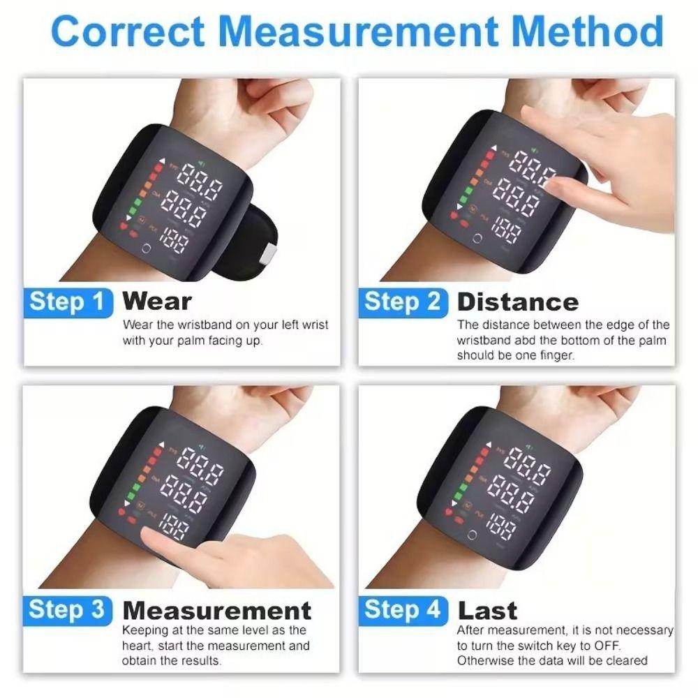 Smart Touch Heart Rate Monitor LCD Screen Sphygmomanometer  for Home Use