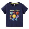 Kids Shortsleeved Tshirt Solar System Graphic Printing Summer Childrens Comfortable Tees Boys Girls ONeck Tops Clothing Gift