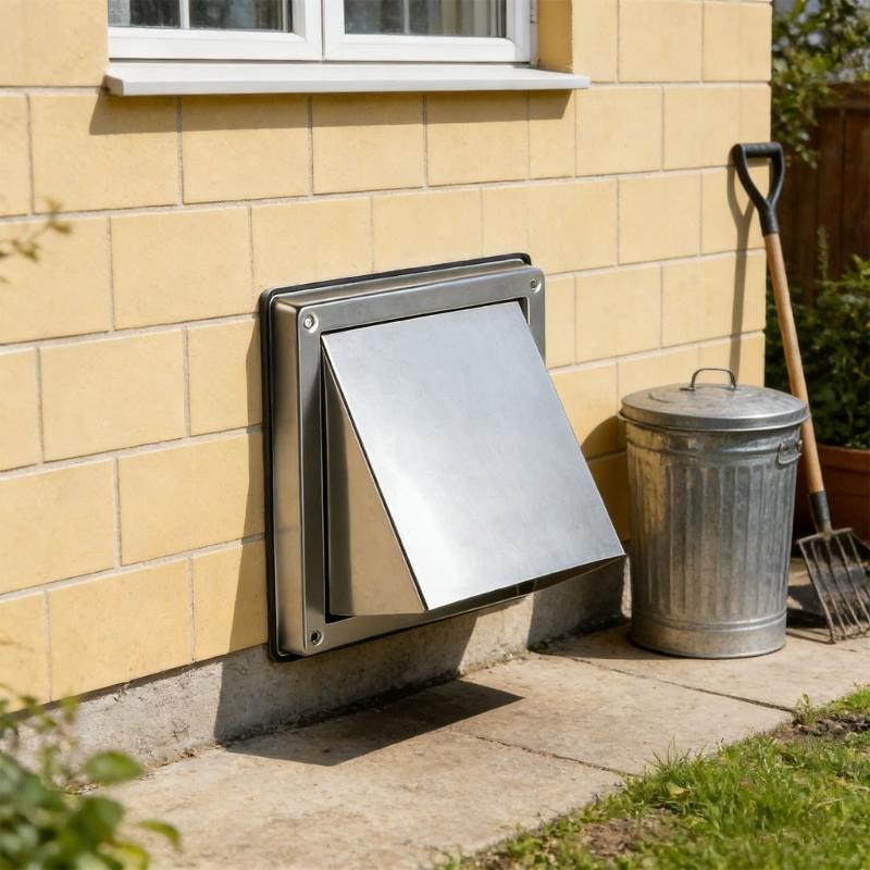 4inch Metal Exhaust Vent Cap Set Includes Accessories Ventilation Metal Construction Prevents Nesting Simple Wall Mount