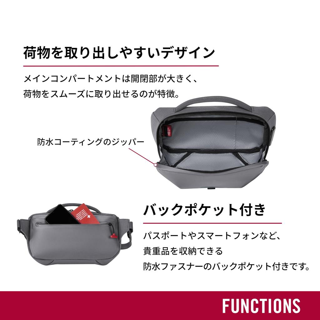Victorinox Touring Sling Waterproof Shoulder 612127 2.0 Bag, Men's Bag, 5L, Gray,