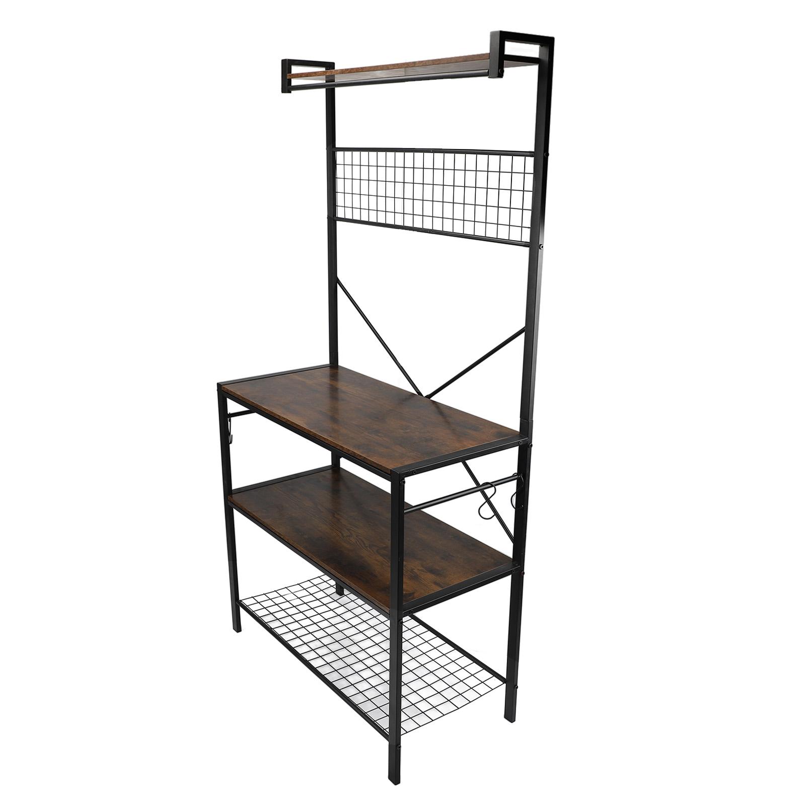 

Многоярусная полка-органайзер Металлический каркас Стеллаж для хранения Многослойная стойка-органайзер для микроволновой печи, бытовой техники