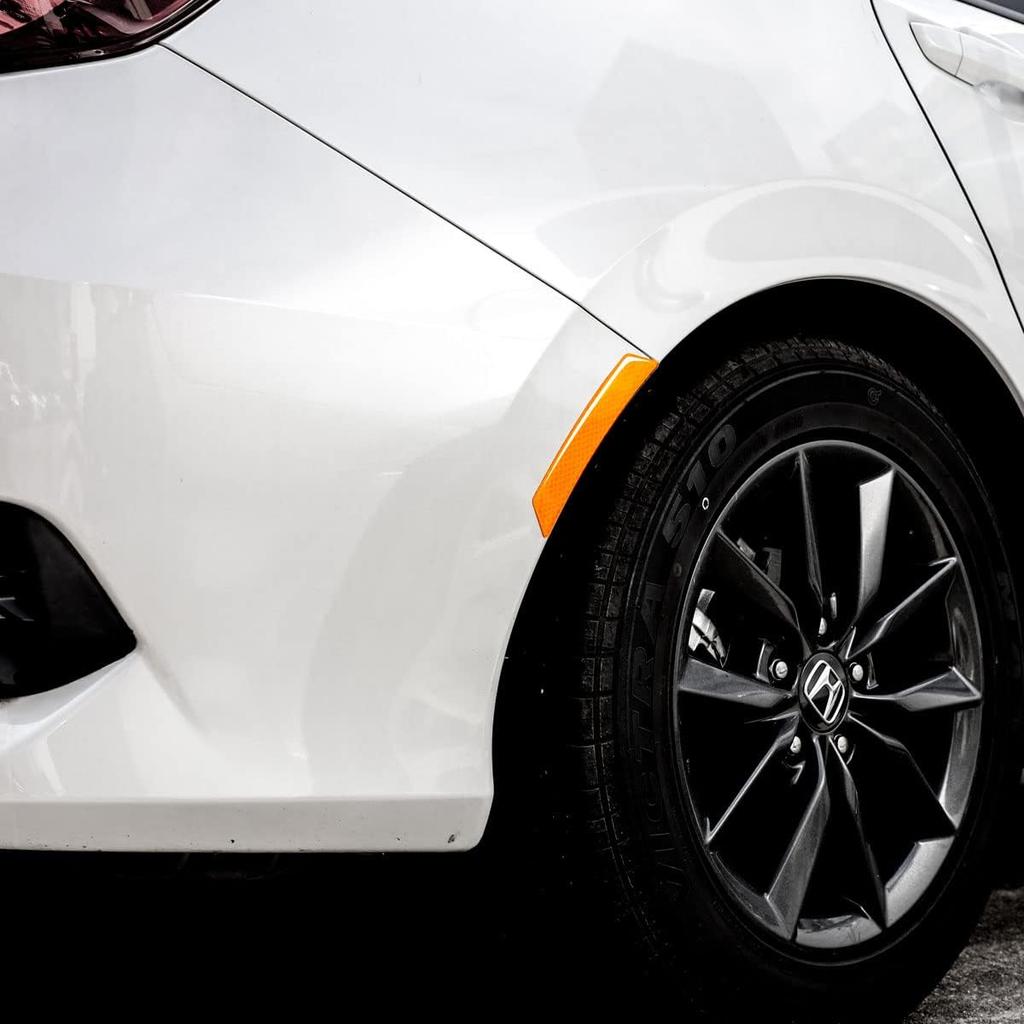 2PCS Car Reflective Trim Side Marker Stickers,Automotive Exterior Accessories Reflector Guard for Car SUV Pickup Truck Wheel Well Arch or Side Bumper