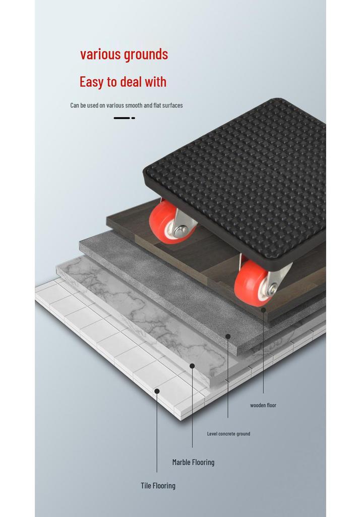 Heavy Object Lifter: Universal Furniture Moving Tool with Caster Pulleys for Easy Transport