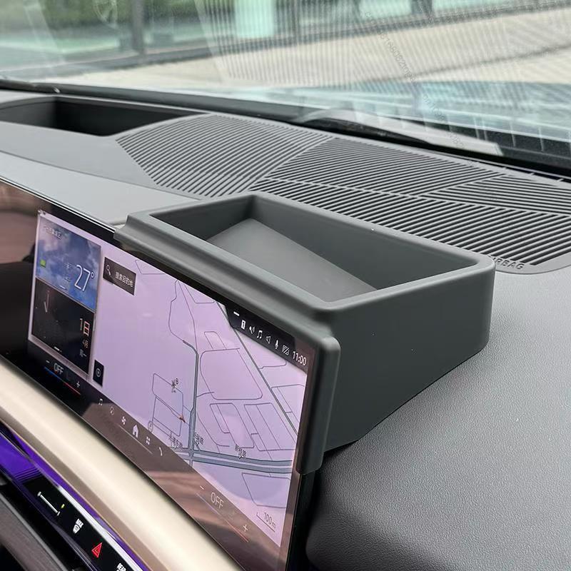 For BMW 5 Series i5 G60 2024 Central Control Navigation Behind Screen Storage Box Dash Organizer Tray Accessories