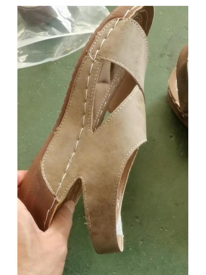 Damen Römische Plateausandalen: Sommerliche Zehenfreie Dicke Sohle, Vielseitig Strand Casual