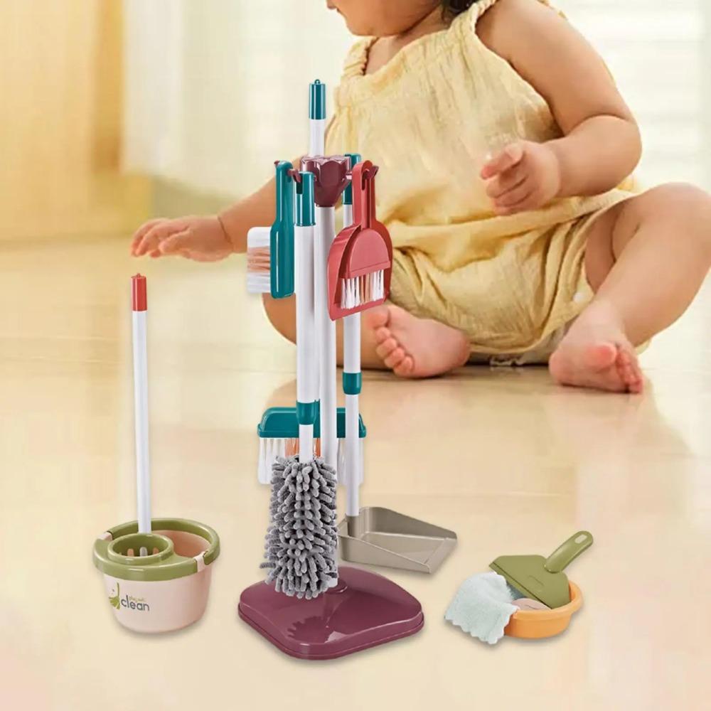 Interactive Simulation Cleaning Toys Pretend Play Housekeeping Tool Mini Tool Set  for Toddler