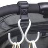 Multifunctional S Shape Baby Stroller Hooks PU Double Hook Hanging Hook Cartoon Cart Organizer Stroller Accessories Baby