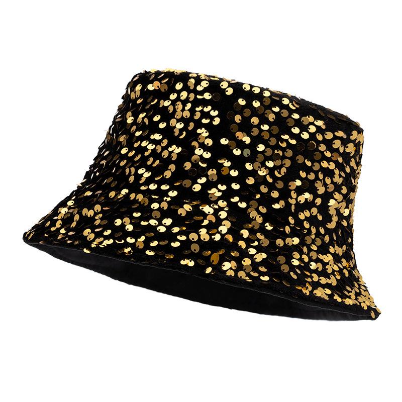 Sequin Fisherman Hat Women's Outdoor Travel Sunshade Basin Hat Bucket Hat