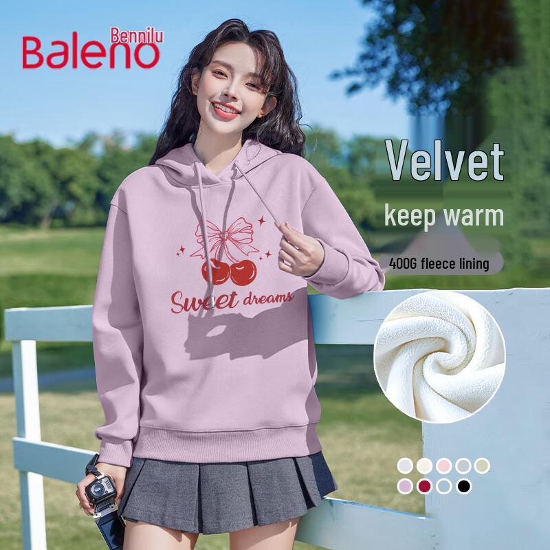 

Baleno Women s Thermal Fleece Lined Hooded Sweatshirt XL