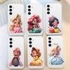 Cute Princess Phone Case For Samsung Galaxy S21 S22 S23 S24 S25ULTRA FE Ultra Plus5G A52S Transparent Cover