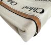 Chloe Shiny calfskin Woody Handbag linen beige Women Used