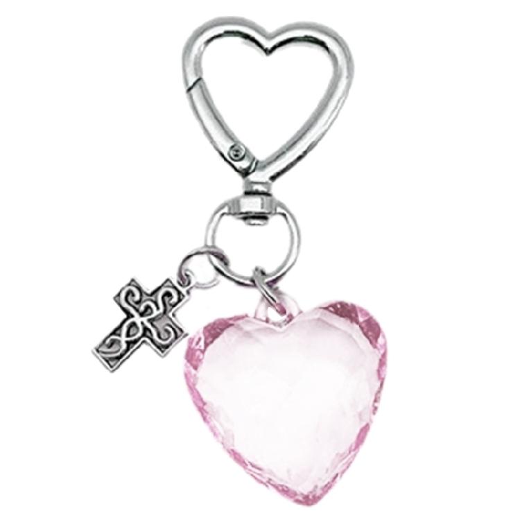 Elegant Heart Keychain Pendant Key Charm Keyring for Everyday Use and Travel