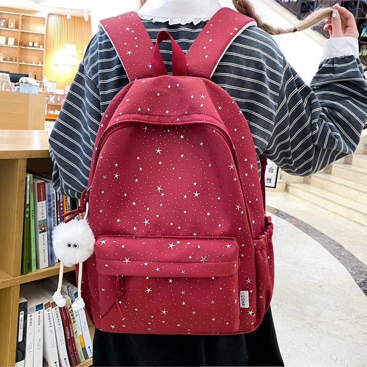 Schoolbag Korean version ins Star schoolbag, simple and high-value high school student large-capacity backpack, college student backpack, travel bag