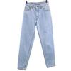 90s 550 USA Made Old Tapered Denim Pants 7/M Ice Blue Jeans Kid's Used