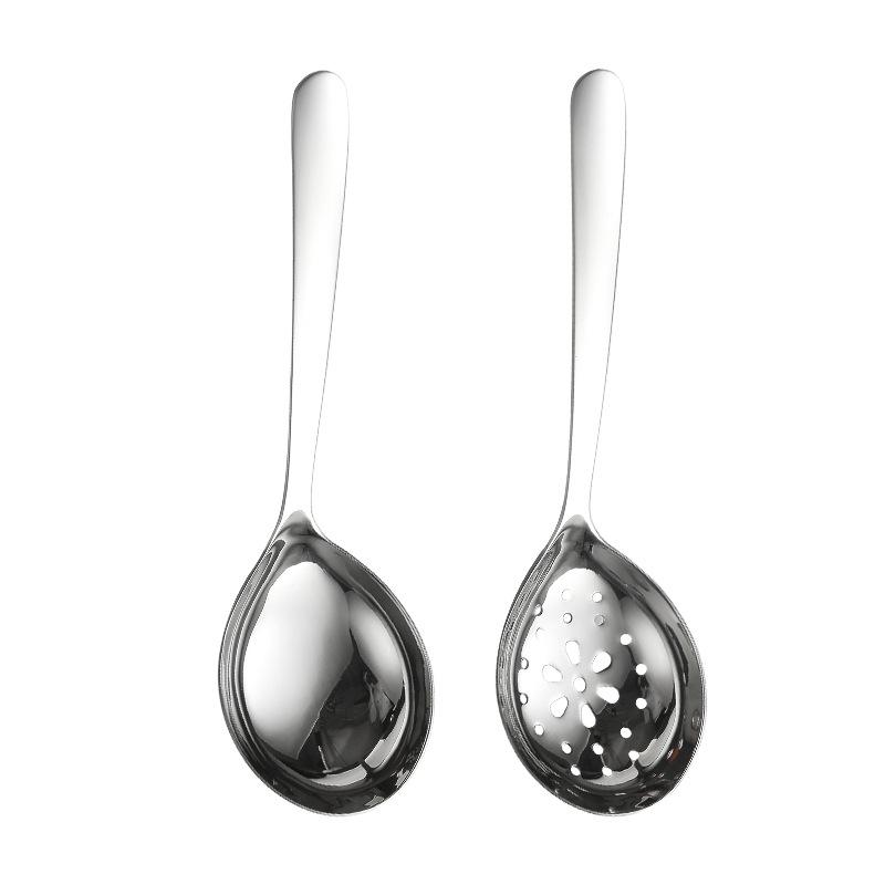 316L Stainless Steel Soup Ladle - Household Hot Pot & Serving Spoon, Long Handle with Large Round Head