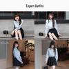 Xiangying Women's Embroidered French Lapel Long Sleeve Blouse