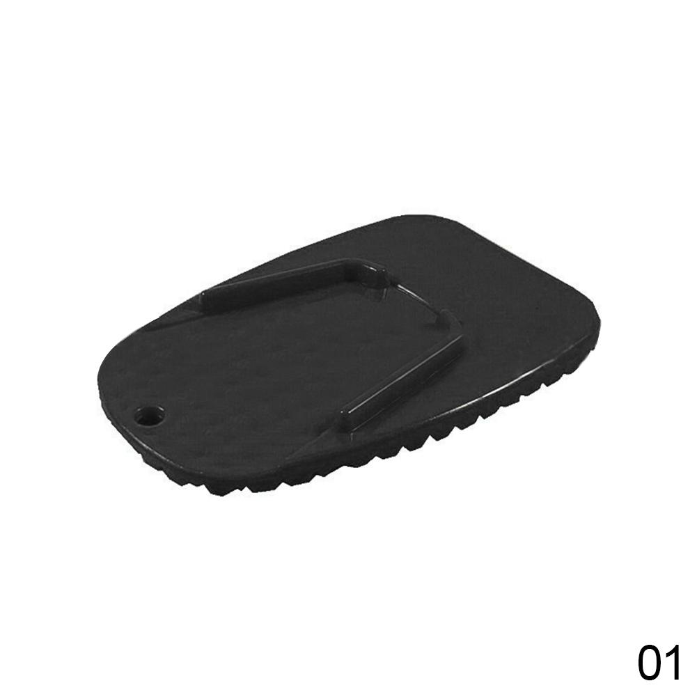 

1 шт., черная универсальная пластиковая боковая подставка для мотоцикла, подставка для мотоцикла, нескользящая пластина, боковое расширение, поддержка подушечки для ног, основание чёрный