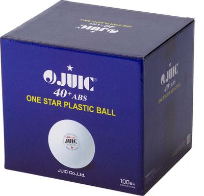 JUIC Table Tennis Training ABS 1 1 7050 Ball, Ball, Plastic, Star, White, 40mm, Box/100 Balls,