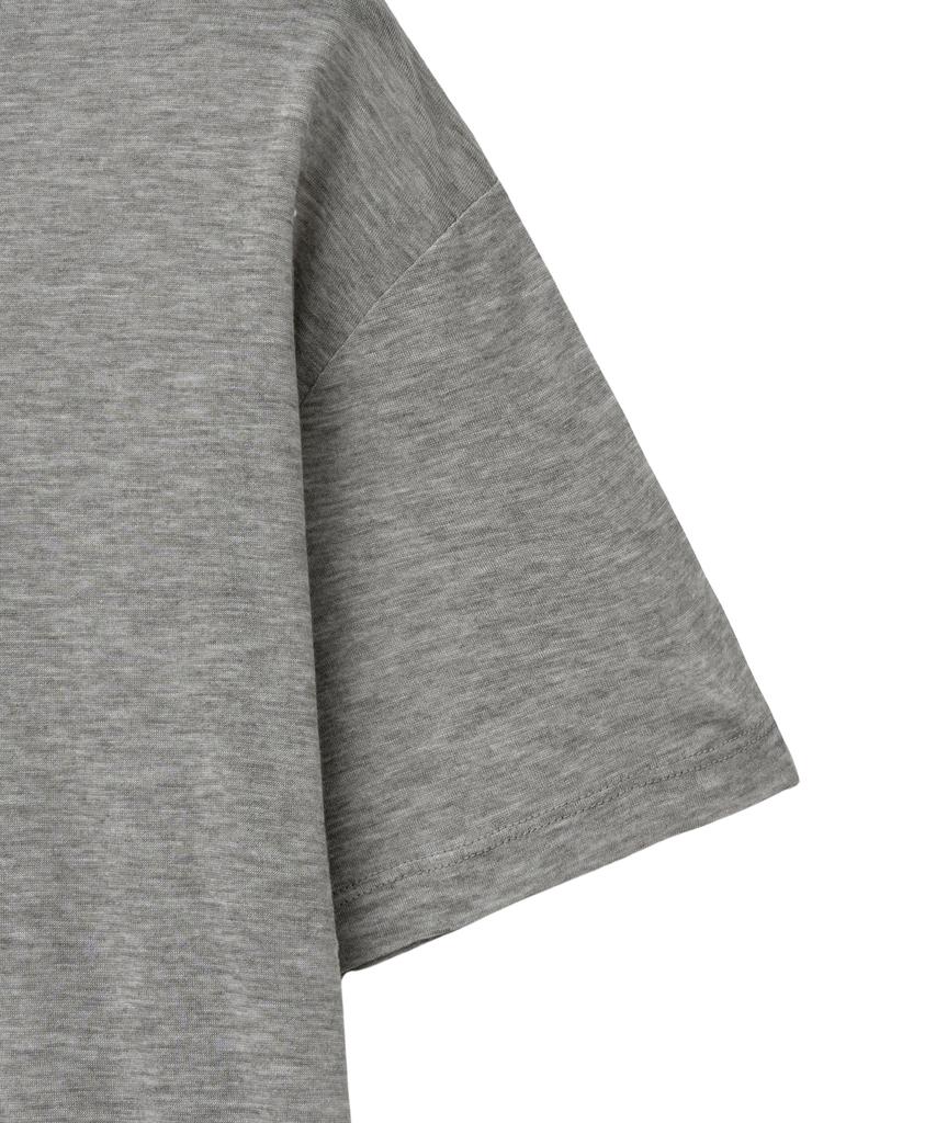 NOIRER FOR WOMAN Summer Wool Loose Fit T-Shirt (Melange Grey)